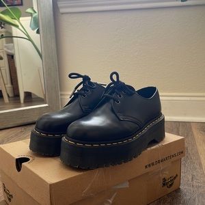 black dr martin platform shoes . (size US 7)